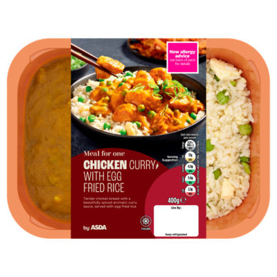 ASDA Meal Chicken Curry with Egg Fried Rice 400g - British product
