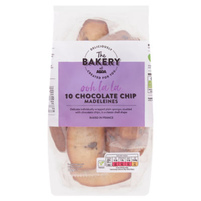 ASDA chocolate chip madeleines 250g (British brand)