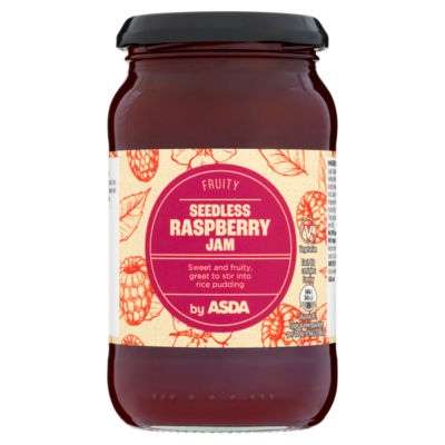 ASDA Fruity Seedless Raspberry Jam 454g - British product