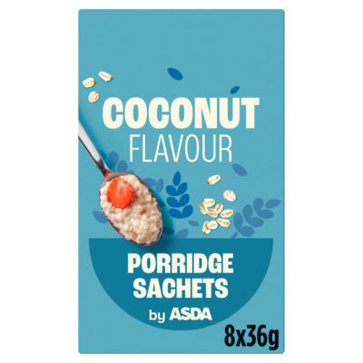 ASDA Porridge Coconut Flavour Instant Oat Sachets 8 x 36g