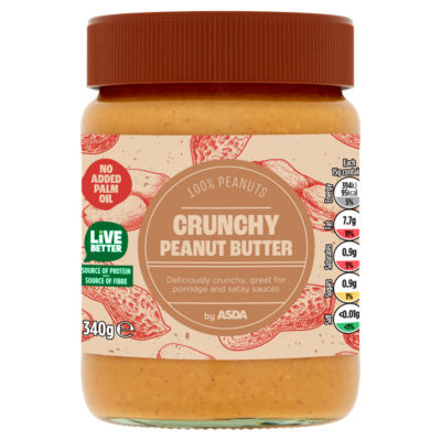 ASDA crunchy peanut butter 340g - British product