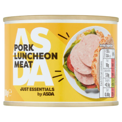 ASDA Just Essentials pork luncheon meat 200g, UK version