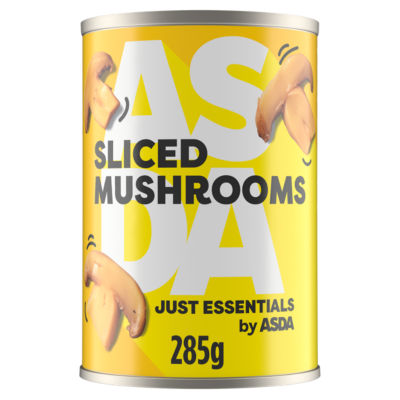 ASDA Just Essentials Sliced Mushrooms Canned Mushrooms 285g