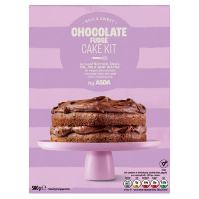 ASDA chocolate fudge cake mix kit 500g - British product