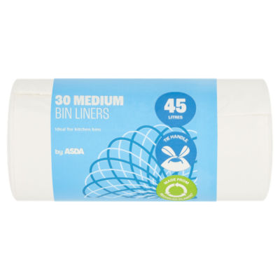ASDA medium bin liners 45 litres - British product