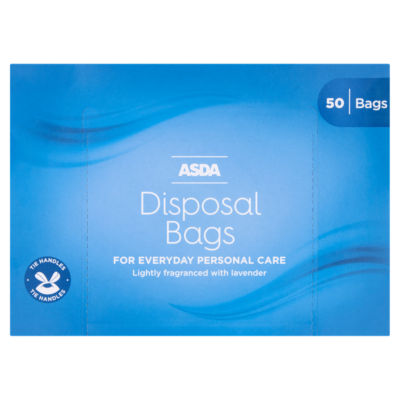 ASDA disposal bags tie handle lavender 50 pack - British product