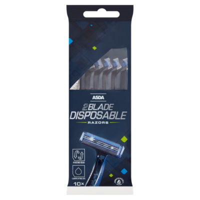 ASDA 2 blade disposable razors 10 pack - British product