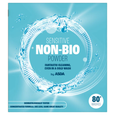 ASDA Sensitive Non-Bio Laundry Powder 4kg 80 Washes