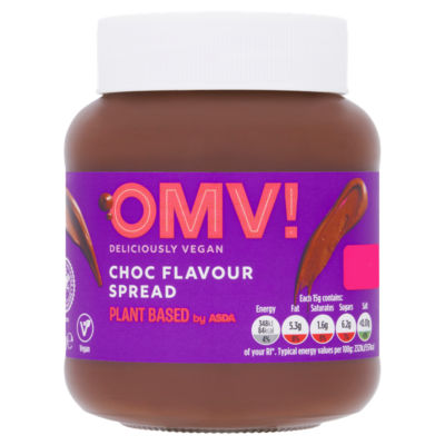 OMV! vegan choc flavour spread 350g, imported from the UK