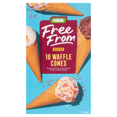 ASDA Gluten Free Waffle Cones 10 cones - British product