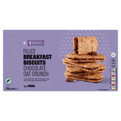 ASDA Fylte Frokostkjeks Sjokolade Havregryn 220g