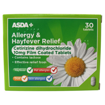 ASDA Allergy & Hayfever Relief 30 Tablets - British product