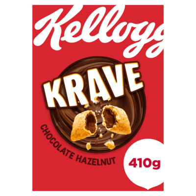 Kellogg's Krave chocolate hazelnut flavour cereal bars 410g, UK version