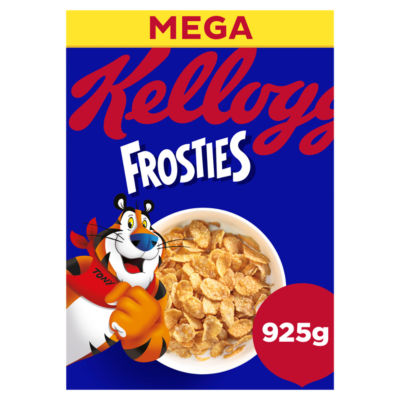 Kellogg's Frosties frosted corn flakes cereal 925g - British product