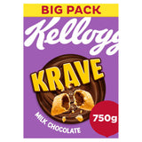 Kellogg's Krave milk chocolate breakfast cereal 750g, UK version