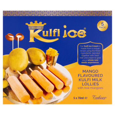 ASDA Mango Kulfi ice cream lollies 5 pack 350ml (British brand)