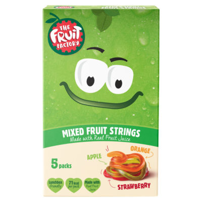The Fruit Factory Mixed Fruit Strings 100g (British brand)