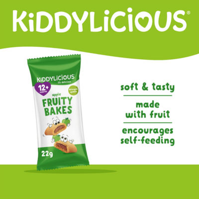 Kiddylicious apple fruity bakes baby snack bars 6 x 22g, UK version