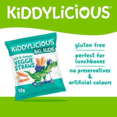 Kiddylicious Salt & Vinegar Veggie Straws 4 x 12g, UK version