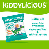 Kiddylicious Salt & Vinegar Veggie Straws 4 x 12g, UK version