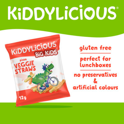 Kiddylicious Pizza Veggie Straws 4 x 12g, UK version