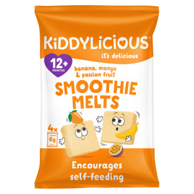 Kiddylicious Banana Mango Passion Fruit Smoothie Melts 24g, UK version