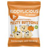 Kiddylicious banana and pumpkin melty buttons 6g, UK version