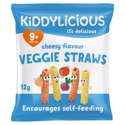 Kiddylicious veggie straws cheesy flavour 12g, UK version