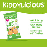 Kiddylicious apple soft biscotti for 7+ months 6 x 20g, UK version