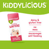 Kiddylicious strawberry rice wafers 4 x 4g, imported from the UK