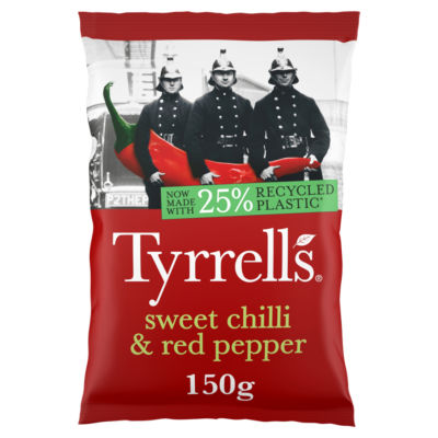 Tyrrells Sweet Chilli & Red Pepper crisps 150g (British brand)