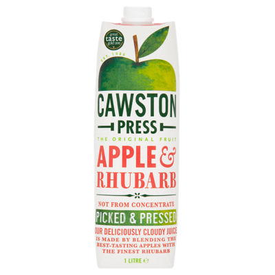 Cawston Press apple & rhubarb juice 1L - British product