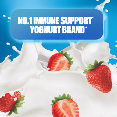 Actimel Strawberry Immunity Yoghurt Drink 12x100g - British product