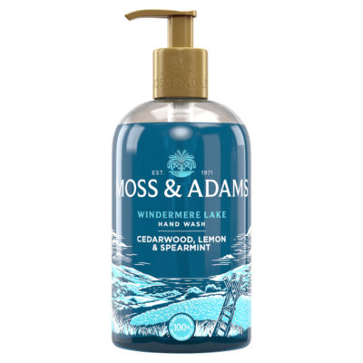 Moss & Adams cedarwood lemon spearmint hand wash 500ml, imported from the UK