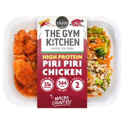 The Gym Kitchen Piri Piri Chicken brown rice meal 400g (British brand)