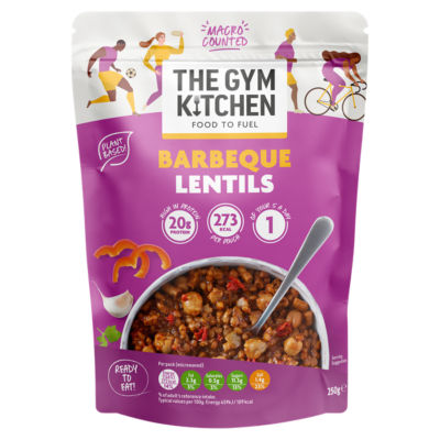 The Gym Kitchen barbecue lentils 250g (British brand)