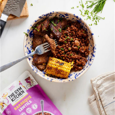 The Gym Kitchen barbecue lentils 250g (British brand)