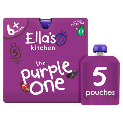 Ella's Kitchen Purple One baby fruit smoothie 5 x 90g - British product