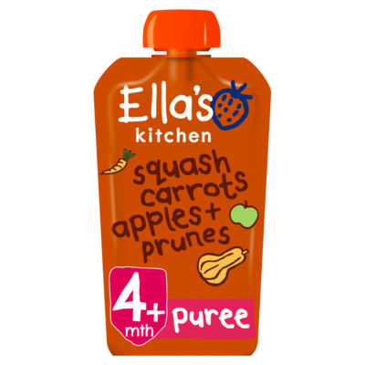 Ella's Kitchen butternut squash carrots apples prunes baby pouch 120g - British product