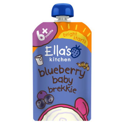 Ella's Kitchen blueberry baby brekkie with pear 100g - British product
