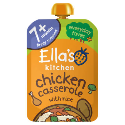 Ella's Kitchen organic chicken and rice casserole baby pouch 130g - British product