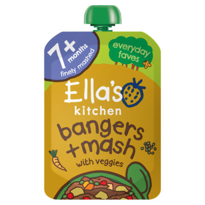 Ella's Kitchen Bangers and Mash baby food pouch 130g - British product
