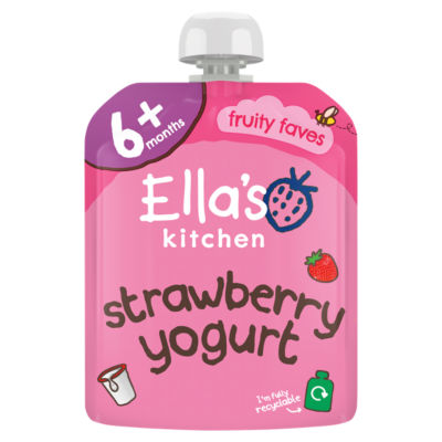 Ella's Kitchen strawberry yogurt for babies 6+ months 90g - British product