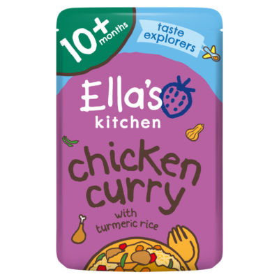 Ella's Kitchen Chicken Curry with Turmeric Rice 10+ Months Baby Meal 190g