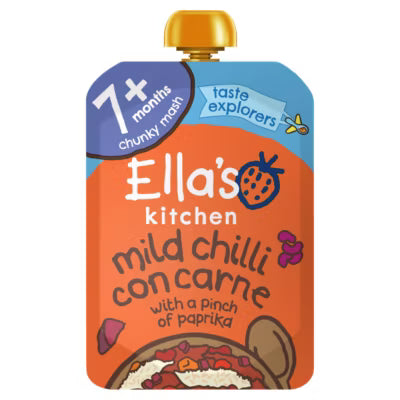 Ella's Kitchen mild chilli con carne with paprika baby food 130g - British product