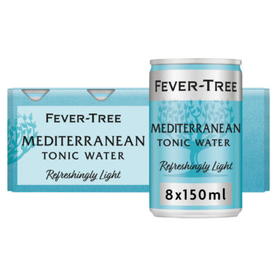 Fever-Tree Refreshingly Light Mediterranean Tonic Water 8 x 150ml cans - British product