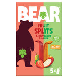 BEAR fruit splits strawberry and apple 5x20g - British product