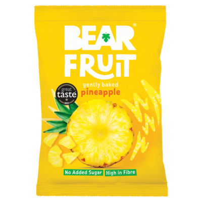 Bear dried pineapple fruit snack pack 35g - British product