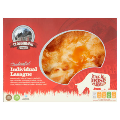Cloughbane Handcrafted Individual Lasagne Ready Meal 400g