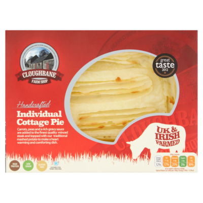 Cloughbane Handcrafted Individual Cottage Pie Ready Meal 400g